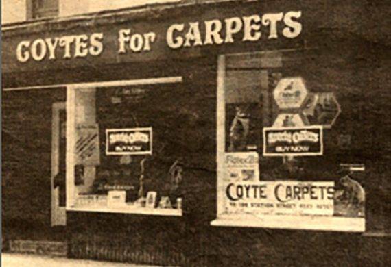 Old image of Coyes Shop demonstrating over 40 years a local furniture shop near me. About Coytes Furniture shop in Burton on Trent - Our history
