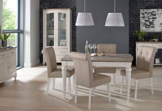 An example of our dining chairs and tables range at our Burton on Trent furniture showroom near Derby & Swadlincote.
