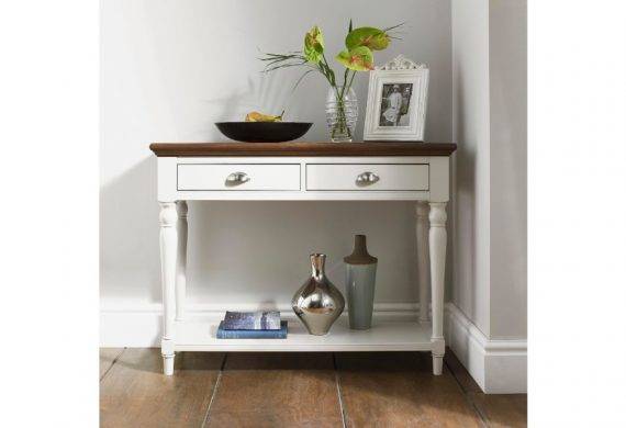 White wood Side Table & telephone table / stand with drawers at our Burton on Trent shop