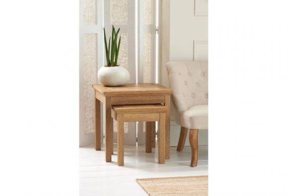 Wooden Nest of Tables at our Burton on Trent shop