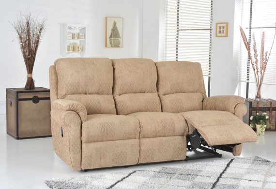 Suffolk 3 seater fabric sofa with recliner at our Burton on Trent Sofa Showroom