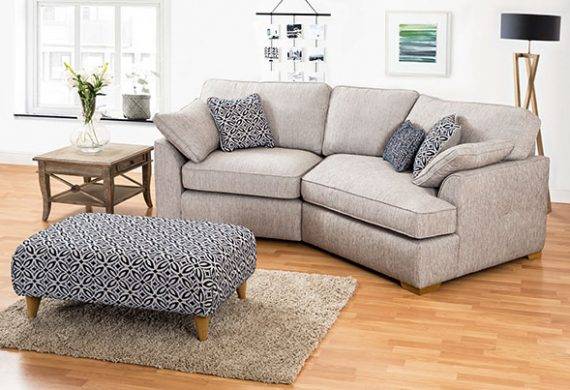 curved corner fabric sofa - The Lorna range