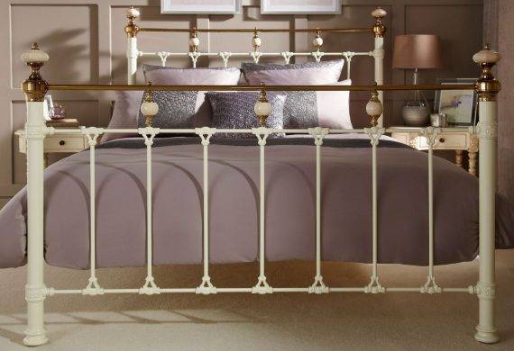 the Abigail metal bedstead / bedframe available at out burton on trent bedroom shop / showroom