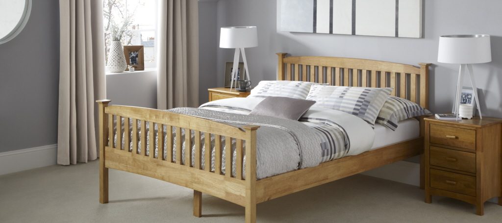 Eleanor bedframe in Swadlincote furniture showroom