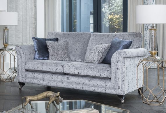 the Fleming sofa suite - 3 seater fabric sofa - in gorgeous fabric at our Burton on Trent sofa shop